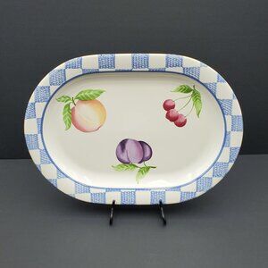 Pfaltzgraff Hopscotch Platter Hopscotch Fruit Large Oval Serving Plate